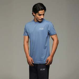 Camiseta Deportiva APOLLO para Hombre, Dri-Fit, Azul, Tejido de Poliéster, Diseño Sólido, Patrón Comprimido 2511 103 020604 - Product Image 2
