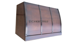 Hotte de cuisine murale en acier inoxydable, couleur cuivre antique, personnalisable, cheminée de cuisine - Product Image 2