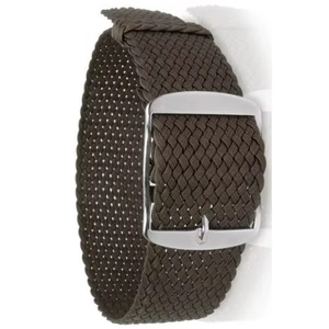Unisex P16 Dark Brown Sport Perlon Smartwatch Band Stainless Steel Buckle Soft Adjustable <b>Watch</b> Strap <b>Watch</b> Bands <b>Watch</b> Part - Product Image 1