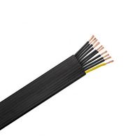 H07VVH6-F flexible pvc câble plat câble électrique d'alimentation 4 noyaux 16mm2 câble de cuivre de contrôle de palan plat pour grue