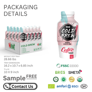 280ml VINUT Bouteille ODM Cold Brew Blanc Café Boisson Fabricants Ingrédients Naturels Sains Grain De Café - Product Image 5