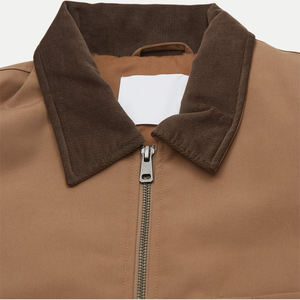 Chaqueta de invierno para hombre de otoño 2025, chaquetas de trabajo de Color sólido con cremallera de gran tamaño para hombre - Product Image 5