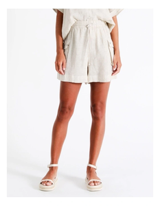 Women's Dresses 2025 <b>Linen</b> High Waist Shorts <b>Set</b> Short Sleeve Women Blouse Single Button Sexy Lace A-Line Silhouette Summer - Product Image 6