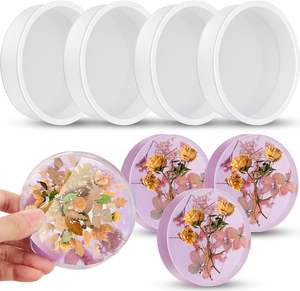 29301 круглая силиконовая форма для подставки, круглая подставка для подставки, форма для изготовления подставки из эпоксидной смолы, многоразовая и гибкая - Product Image 1