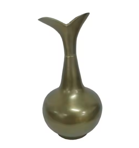 Luxueux pays français décor à la maison brillant fleur dorée Vase en métal dessus de table art multi-décoratif pour la décoration intérieure de luxe - Product Image 2