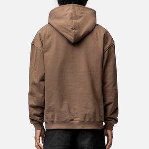 Hoodies en gros à faible MOQ, en molleton de coton épais, coupe oversize, en French Terry, à épaules tombantes, pour hommes - Product Image 2