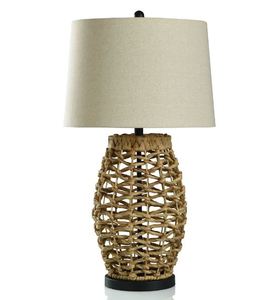 Handmade Customized Design LED Farmhouse Style Rattan Cane Table Lamp with Natural Finish and <b>Decorative</b> <b>Lighting</b> - Product Image 6