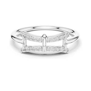 Bague d'accentuation en diamant de laboratoire 0,12 CT pour femme, clarté VVS-VS EF, or 18 carats, 14 carats, 10 carats et argent 925, or rose, or jaune, or blanc - Product Image 1