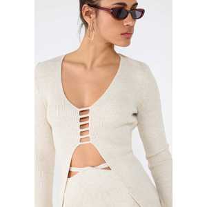 Blusa Casual de Mujer con Logotipo Floral Bordado, Tejido de Chifón, Larga, Ajustada, para Primavera y Otoño, Talla XL - Product Image 3