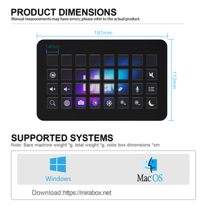 Teclado LCD MiraBox XL con interruptores de doble palanca para simulación de vuelo y cambio de capas de escena en simuladores de carreras - Product Image 6