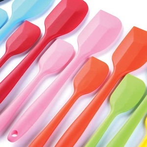 Etiqueta privada mango azul verde Color grande Navidad herramientas para hornear pastel mango largo silicona tarro espátula - Product Image 6