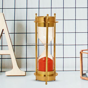 นาฬิกาทรายสะสมทำจากทองเหลืองใช้ใน2024นาฬิกาทรายจับเวลาตั้งโต๊ะสำนักงานในบ้าน - Product Image 1