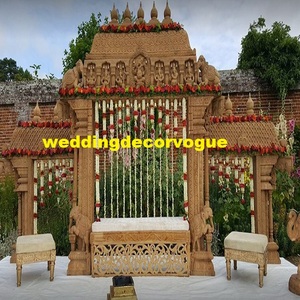 ชุด mandap สำหรับงานแต่งงานมีสไตล์สไตล์สไตล์สไตล์ mandap สำหรับงานแต่งงานผู้ผลิตผ้าอินเดียใน; สีทอง10122740 - Product Image 2