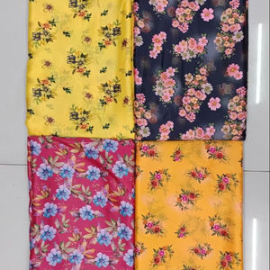 Tela Estampada de Satén Malai, Calidad Premium, Textura Suave y Lisa para Confección de Vestidos, Kurti, Gown, Saree y Ropa de Boutique - Product Image 1