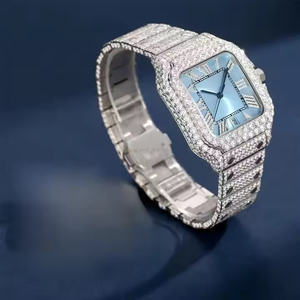 <b>Mens</b> Fashion Square Business Meeting and Office Wear Quartz Watch with Moissanite Dial Design and Strong <b>Stainless</b> <b>Steel</b> Body - Product Image 2