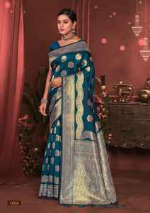 นักออกแบบล่าสุดผ้าไหมบานาราสีทองานสารีโดย Fab Zone - Product Image 3