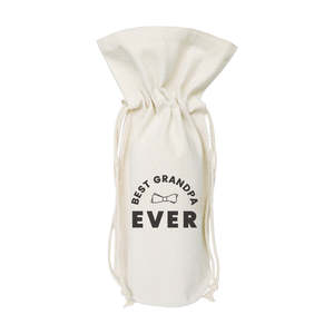 กระเป๋าใส่ไวน์ผ้าแคนวาสลายคุณปู่ที่ดีที่สุด กระเป๋าของขวัญที่สมบูรณ์แบบสำหรับคุณปู่ - Product Image 1