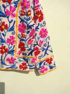 Chaqueta corta Bohemia con bordado Floral de algodón 100% transpirable y ecológica para primavera Otoño Invierno - Product Image 6