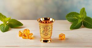 Koi Designer Brass Mint Julep Cup Tasses à boire Gobelet à café en verre élégant pour les occasions de fête - Product Image 5
