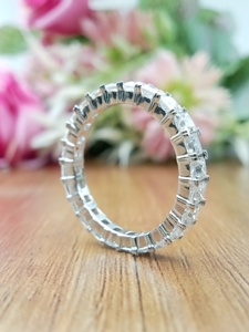 Classic VVS Lab Grown Princess Cut Diamond Engagement <b>Ring</b> 18K Gold for Certified Prong Setting Wedding Band <b>Fine</b> <b>Ring</b> for - Product Image 4