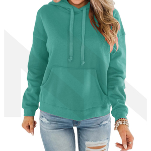 Pulls à capuche à manches longues à la mode pour femmes pour l'automne et l'hiver Vêtements décontractés Coupe régulière Position du logo avant - Product Image 1