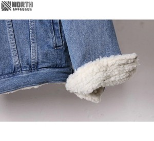 Veste d'hiver en jean pour hommes, vestes décontractées et respirantes en tissu tricoté conçues sur mesure - Product Image 6