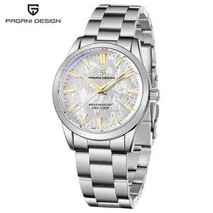 PAGANI DESIGN 1734新しい40mmメンズウォッチサファイアガラスクォーツ腕時計トップブランドステンレススチールクロノグラフ防水時計