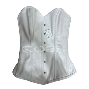 Corset en coton blanc à armatures en spirale, vente en gros, fabricant OEM pour robes de mariée et de demoiselles d'honneur - Product Image 1