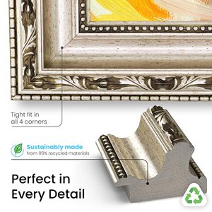 Ornate Silver Decorative TV Frame Smart TV Compatible Television Stand - Product Image 4