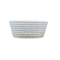 Panier de rangement en rotin blanc écologique de taille personnalisable, logo en bambou, sans danger pour les aliments, fait main, Cenvinex Vietnam, organisateur pour la maison