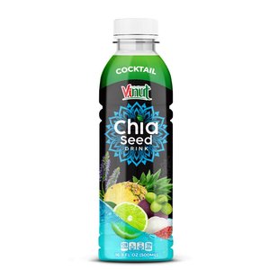 Boisson aux graines de chia et jus de fruit de la passion 16,9 fl oz – Fabricant de boissons en concentré et purée en bouteille, OEM/ODM, marque privée - Product Image 2