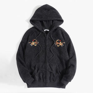 เสื้อมีฮู้ดแบบสวมหัวสำหรับผู้ชายเสื้อมีฮู้ดซิปโอเวอร์ไซส์ผ้าฟลีซเปล่าสีพื้นสไตล์วินเทจซักกรดแบบกำหนดเอง - Product Image 1