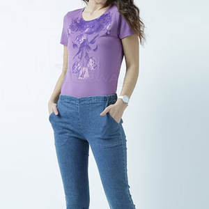 Camiseta de mujer más vendida para ropa de calle de verano Diseño y logotipo personalizados con precio razonable - Product Image 5