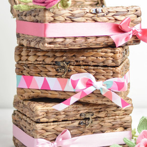 Jacinto de agua natural tejido a mano, caja de regalos islámicos para el Ramadán, Jacinto antiguo decorativo, conjunto hecho de Vietnam - Product Image 3