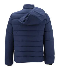 Chaqueta cálida de algodón con cuello alto con capucha Diseño de color sólido Chaquetas acolchadas de invierno para hombres de alta calidad - Product Image 3