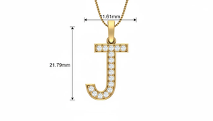 จี้ตัวอักษร J ทองคำแท้ 18K ประดับเพชรแท้ ดีไซน์ทันสมัย สร้างสรรค์เป็นเอกลักษณ์ เหมาะเป็นของขวัญวันเกิด - Product Image 2