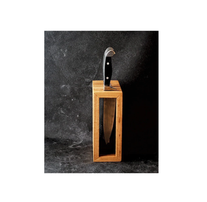 Accesorios de cocina de madera Estante para cuchillos Portacuchillos de madera para artículos decorativos de mesa de forma cuadrada - Product Image 4