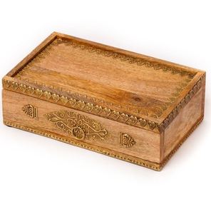 Quemador de incienso de madera de mango impreso estilo dama de lujo impreso a mano Bakhoor Mubakhara para uso religioso en el hogar difusor de aromaterapia - Product Image 4