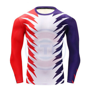 Rashguard de compresión de manga larga de alta calidad para MMA, de Spandex/Poliéster, con colores personalizables para entrenamiento deportivo - Product Image 2