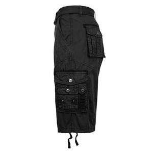 2024 pantalones cortos Cargo de algodón con logotipo impreso personalizado para Hombres estilo callejero patrón sólido pantalones cortos casuales hasta la rodilla ecológicos - Product Image 6