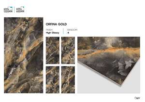 Carreaux de porcelaine modernes à haute brillance 24x48 pouces Carreaux de sol polis pour les intérieurs contemporains - Product Image 5