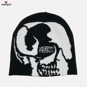 New Design High Quality Breathable Waterproof Cotton 3D Embroidery <b>Fleece</b> Fabric Winter <b>Beanies</b> Caps Custom Logo Unisex <b>Beanie</b> - Product Image 1