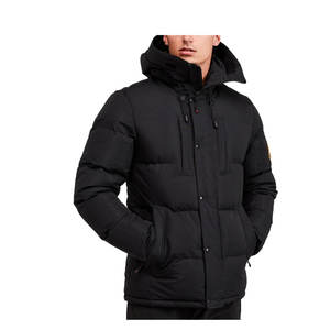 Nouvelle veste unie d'hiver coupe-vent parka à fermeture éclair élégante décontractée pour homme - Product Image 2