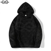Sweat à capuche d'hiver pour homme, classique, style américain, à carreaux, en tissu jersey respirant, confortable, décontracté, chaud, à manches longues, avec poche