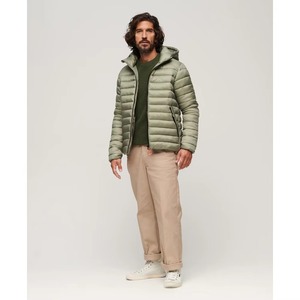 Warm Canvas High Street Hooded Puffer <b>Jacket</b> with Front Logo Custom Design Waterproof & <b>Heated</b> Unisex for Winter Season - Product Image 3