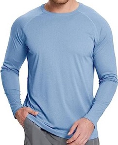 Camisetas de Protección Solar para Hombre, Manga Larga, Secado Rápido, Ligeras, para Pesca, 100% Poliéster, Cierre de Tirón, Lavables a Máquina - Product Image 1