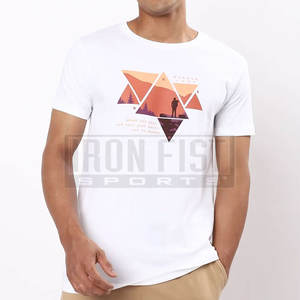 Camiseta transpirable ligera para hombre Estilo básico simple con estampado Comodidad diaria para todas las edades - Product Image 1