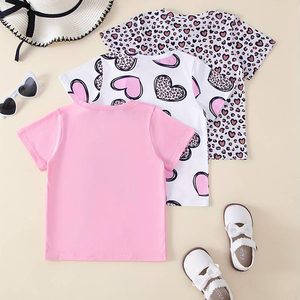 2025 Camisetas para niñas Poliéster/Algodón Peso pesado O-cuello Manga corta informal de alta calidad Hecho en Pakistán - Product Image 2