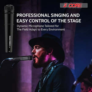 5Core XLR <b>Microphone</b> Dynamic Mic Karaoke Singing <b>Studio</b> Microfono Handheld Mics - Product Image 3
