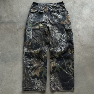 OEM Mid Waist 100% Cotton Winter <b>Camouflage</b> Casual Baggy <b>Cargo</b> <b>Pants</b> Streetwear Real Tree Camo Men Jogger - Product Image 3